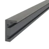 Profil de finition clipsable en composite Neva taupe L.220 x l.4 x H.5,2 cm