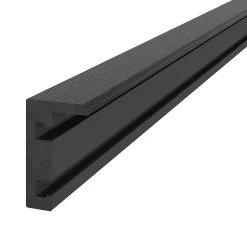 Profil de finition clipsable en composite Neva premium gris L.220 x l.4 x H.5,2 cm