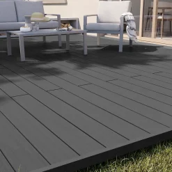 Profil de finition clipsable en composite Neva premium gris L.220 x l.4 x H.5,2 cm