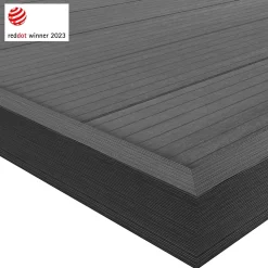 Profil de finition clipsable en composite Neva premium gris L.220 x l.4 x H.5,2 cm