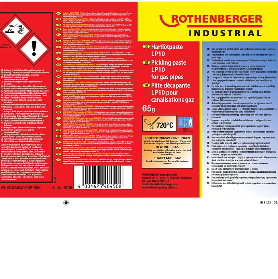 Pâte décapante LP10 65g Rothenberger