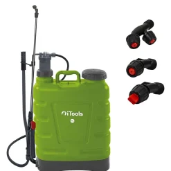 Pulvérisateur manuel 16 Litres Pompe manuelle haute pression 5.5 bar Jardin, toiture, potager 3 Buses réglables ITOOLS