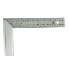 Équerre de menuisier 250 x 150 mm avec lame inox gravée - Wilmart