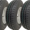 145R10 Pneus et roues pour remorques 4x100mm PCD 84/82N Capacité de charge 500kg (Lot de 3)