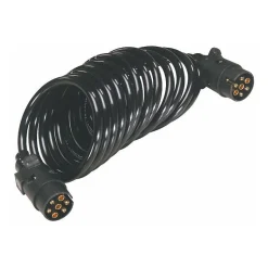 Rallonge spirale 3,5 mètres avec connecteurs 12 V 7 broches PVC