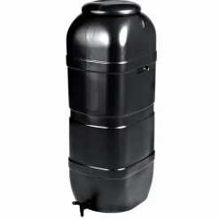 Récupérateur d'eau de pluie 100L Nature coloris noir L.32 x l.32 x H.96 cm