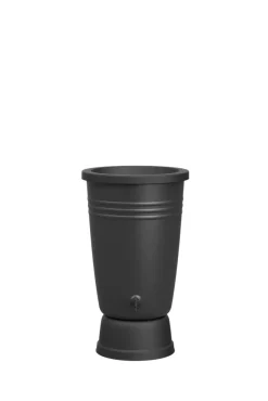 Récupérateur d'eau de pluie 110L Elho coloris noir Ø.31,1 x H.80,4 cm