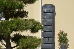 Récupérateur d'eau de pluie 300L Belli coloris anthracite L.35 x l.60 x H.190 cm