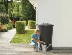 Récupérateur d'eau de pluie 510L coloris gris Ø.100 x H.110 cm