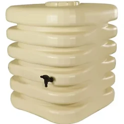 Récupérateur d'eau de pluie 1000L Belli coloris beige L.105 x l.100 x H.120 cm