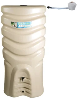Récupérateur d'eau de pluie 550L Eda coloris beige L.79 x l.56 x H.164 cm