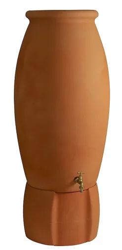 Récupérateur d'eau de pluie 235L Belli coloris terre cuite Ø.60 x H.146 cm