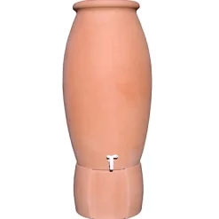 Récupérateur d'eau de pluie 235L Belli coloris terre cuite Ø.60 x H.146 cm