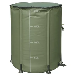 Récupérateur d'eau de pluie 200L Verve coloris vert Ø.60 x H.70 cm
