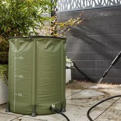 Récupérateur d'eau de pluie 200L Verve coloris vert Ø.60 x H.70 cm