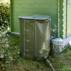 Récupérateur d'eau de pluie 200L Verve coloris vert Ø.60 x H.70 cm