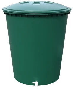 Récupérateur d'eau de pluie 210L Graf coloris vert Ø.77 x H.80 cm