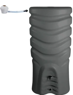 Récupérateur d'eau de pluie 550L Eda Plastiques coloris anthracite L.79 x l.56 x H.164 cm