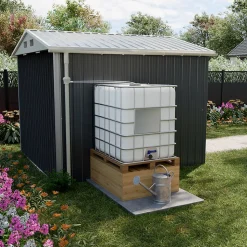 Récupérateur d'eau de pluie IBC 1000L Fitt coloris blanc transparent L.120 x l.100 x H.115 cm