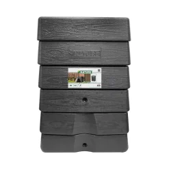 Récupérateur d'eau de pluie 168L Nature coloris anthracite L.58,5 x l.39,5 x H.89,5 cm