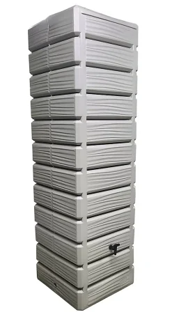 Récupérateur d'eau de pluie 700L Belli coloris gris L.60 x l.60 x H.210 cm