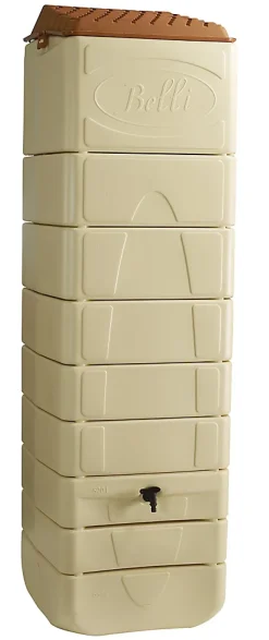 Récupérateur d'eau de pluie 650L Belli coloris beige L.60 x l.60 x H.200 cm