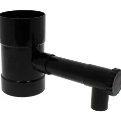 Récupérateur d'eau de pluie noir pour gouttière 100 mm - GT MARKET