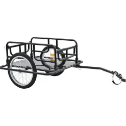 Remorque de vélo 130x73x48,5 cm acier noir