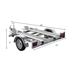 Remorque surbaissée porte quad Duo 13 600kg
