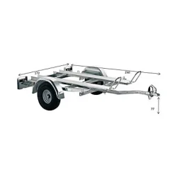 Remorque Trigano Duo PM 13 290 x 172 x 77 cm 386kg