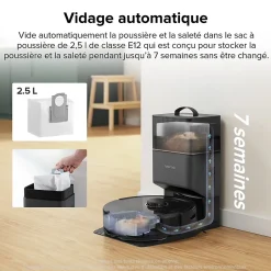 Roborock - Aspirateur laveur robot Q8 max + noir