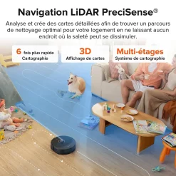 Roborock - Aspirateur laveur robot Q8 max + noir