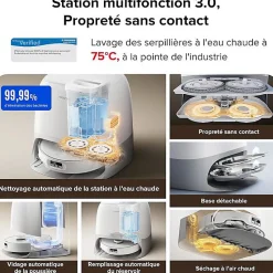 Roborock Qrevo Curv robot aspirateur laveur avec station multifonction 3.0