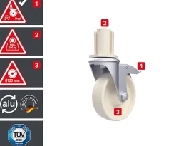 Rollfix 2 900 hauteur de travail 9 m roues echafaudage incluses 125 mm ancrages muraux