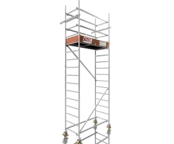 Rollfix 2 500 hauteur de travail 5 m roues echafaudage incluses 150 mm ancrages muraux