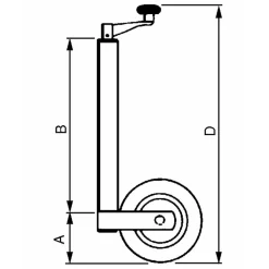 Roue jockey légère roue fixe diam 42mm