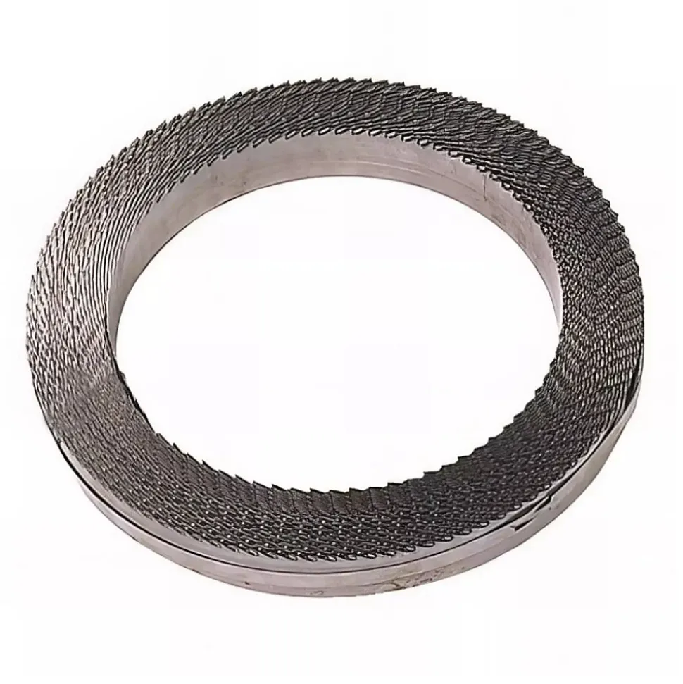 Rouleau de 50 M Lame de Scie à Ruban Bois 20 x 0,6 x Z6 mm - Denté, Avoyé, Affûté - Acier C75 - Diamwood