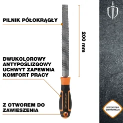 Râpe mi-ronde moyenne Magnusson 200 mm pour bois