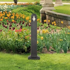 Réservoir de jardin avec robinet Anthracite Aspect de pierre