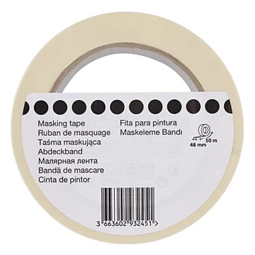 Ruban de masquage lignes droites 50 m x 48 mm - 1 rouleau