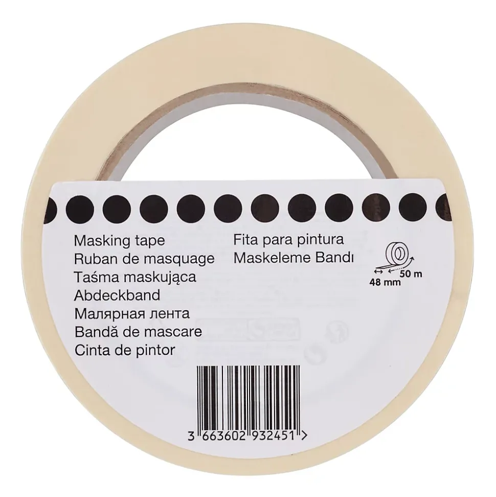 Ruban de masquage lignes droites 50 m x 48 mm - 1 rouleau