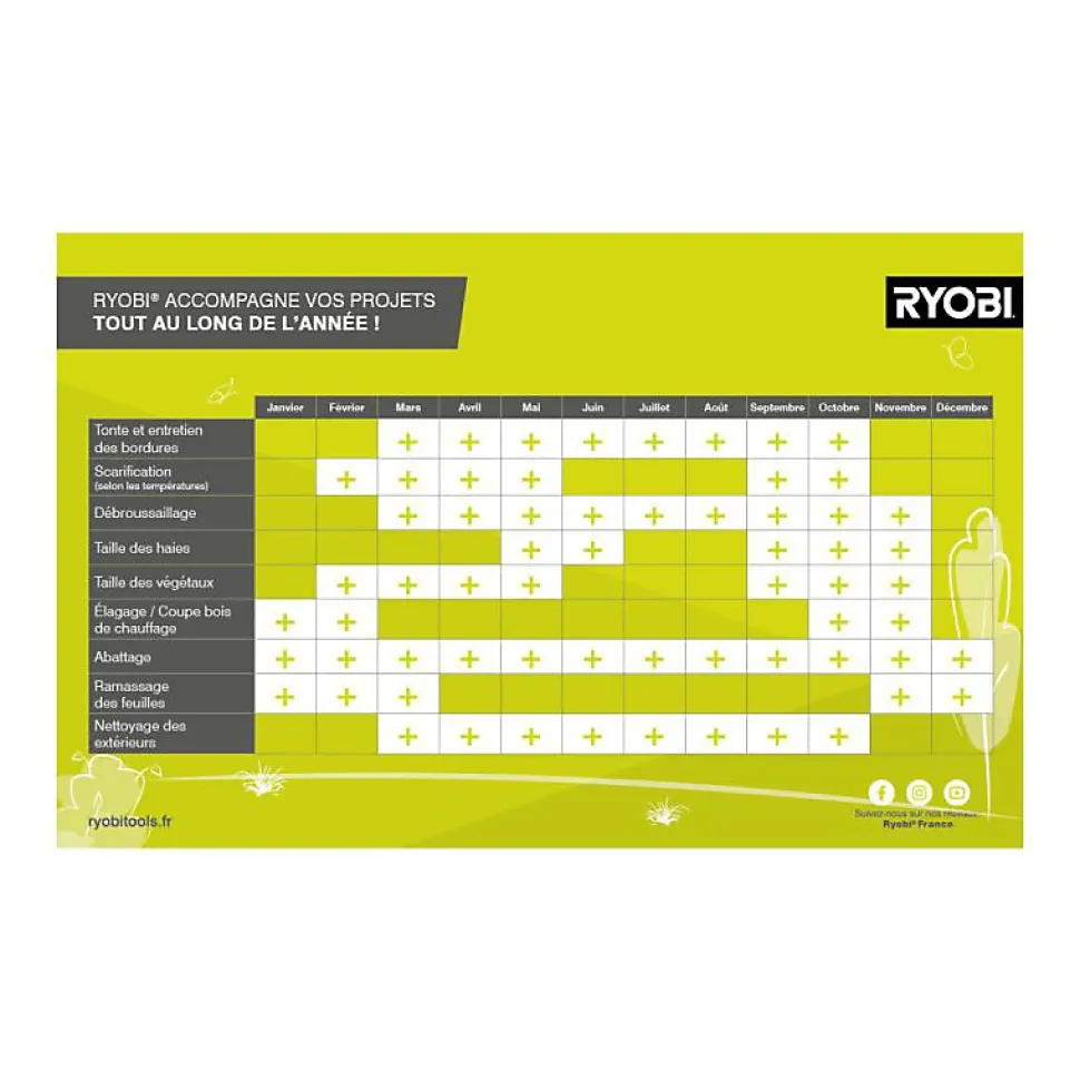 RYOBI Taille-haies 450W - Lame 50 cm