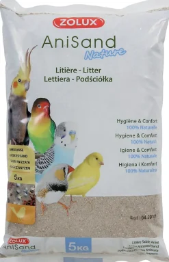 Sable Anisand naturel Zolux 5kg pour oiseaux