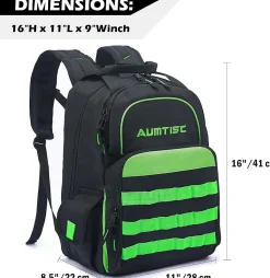 Sac à dos à outils robuste pour chantier Sac à dos d'outils avec poche multi-usage