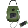 Sac de douche solaire 20 L pour camping ou jardin - Vert kaki - Linxor