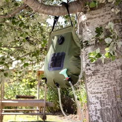 Sac de douche solaire 20 L pour camping ou jardin - Vert kaki - Linxor