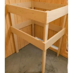 Sauna extérieur 5 places en épicéa nordique 38mm avec poêle 9kW Hytti - Gris terre
