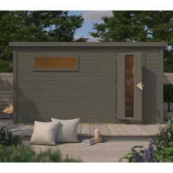 Sauna extérieur 5 places Hytti 6 bois épicéa 38mm avec vestibule - KARIBU
