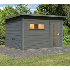 Sauna extérieur 5 places Hytti 6 bois épicéa 38mm avec vestibule - KARIBU