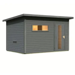 Sauna extérieur 5 places Hytti 6 bois épicéa 38mm avec vestibule - KARIBU